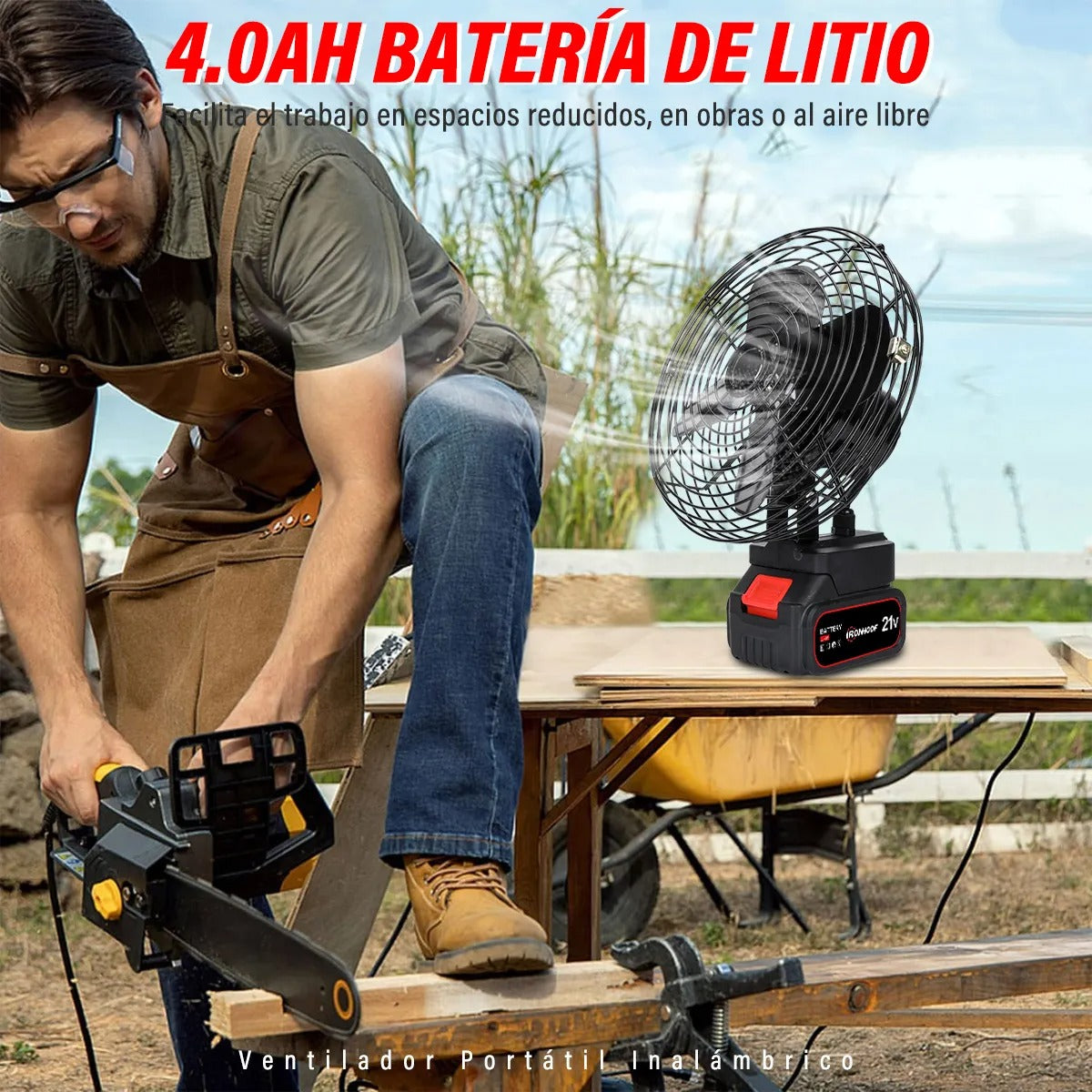 Ventilador Portátil Recargable 30W