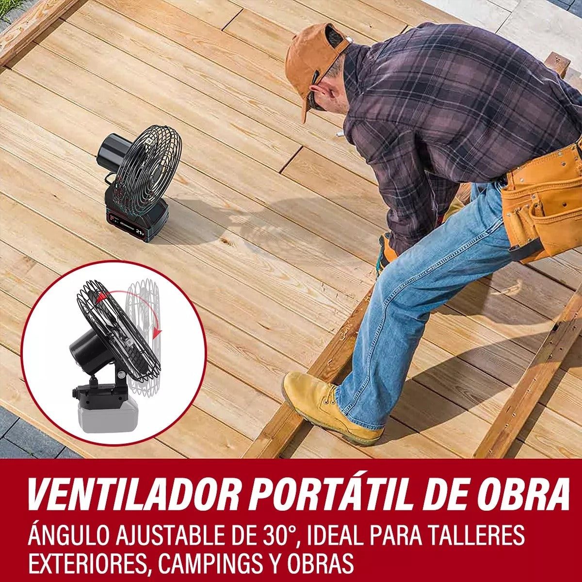 Ventilador Portátil Recargable 30W