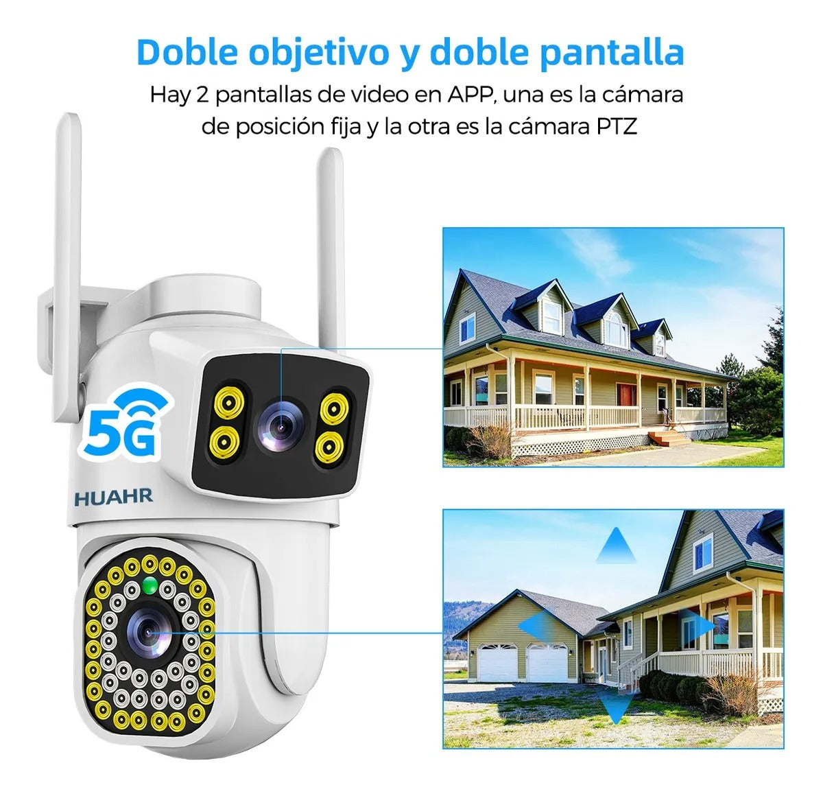 Cámara De Seguridad Doble Lente Wifi