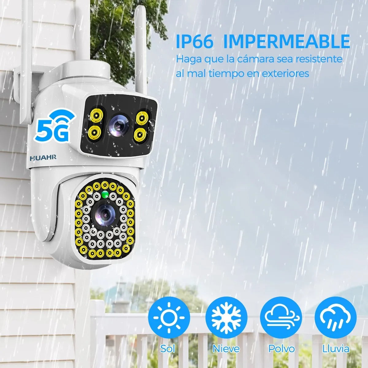 Cámara De Seguridad Doble Lente Wifi