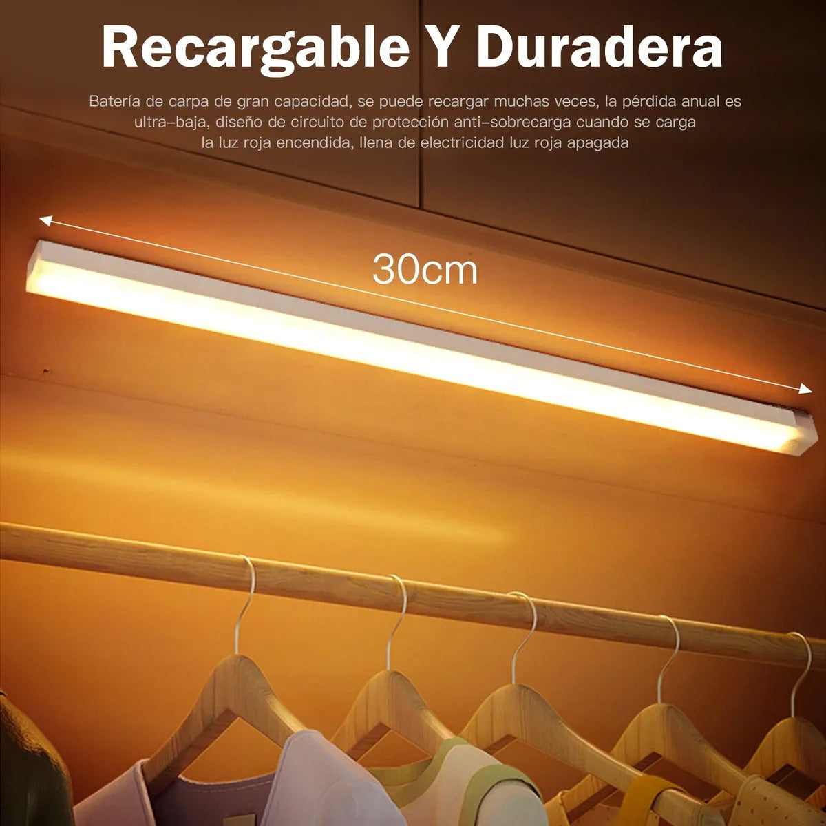 Focos de luz led 6 piezas sensor movimiento