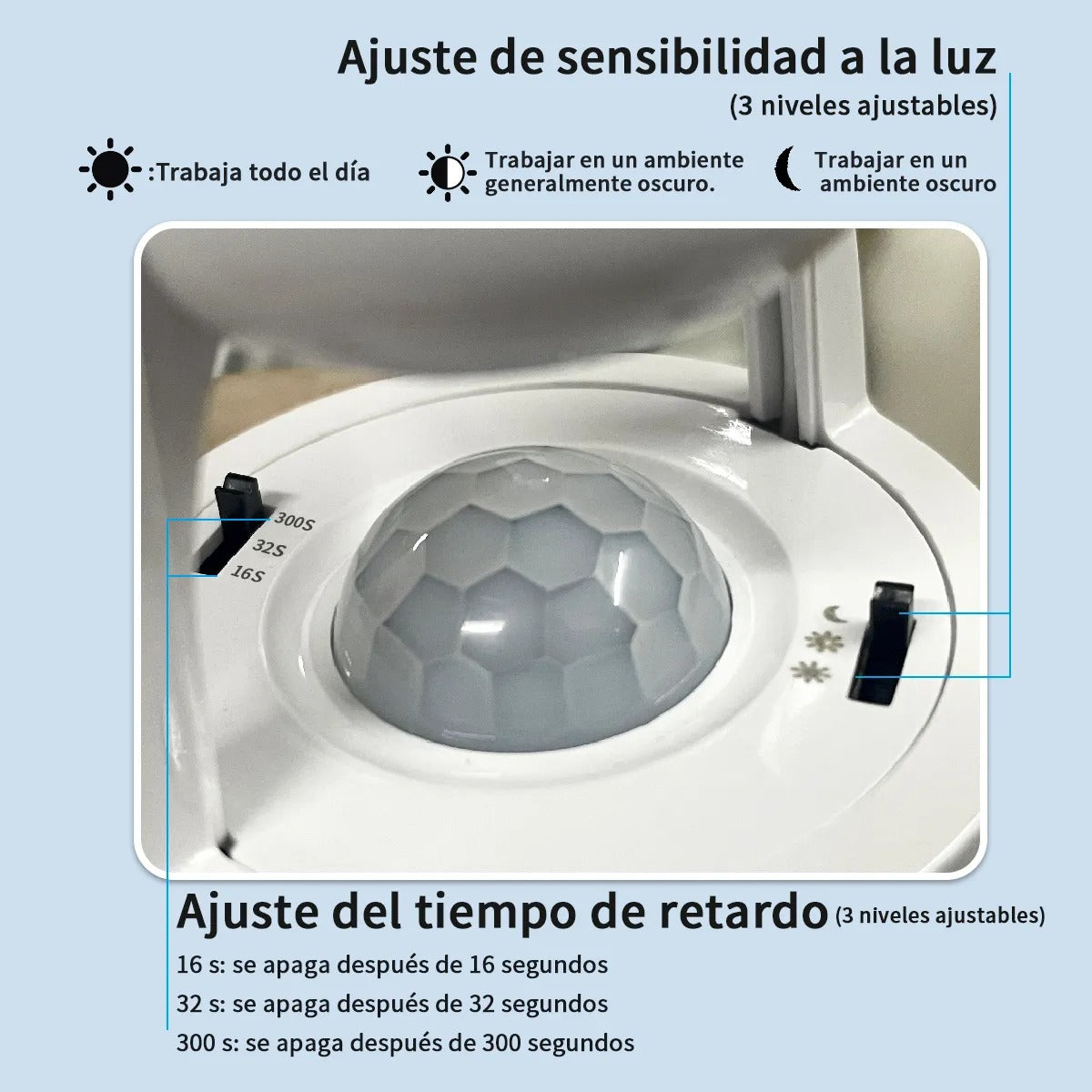 4 Socket con sensor de movimiento