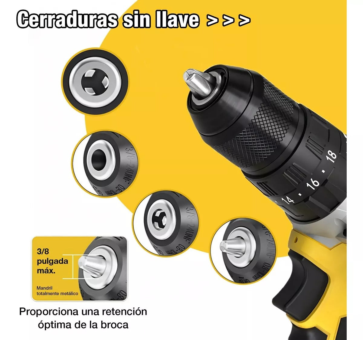 Kit Taladro Portatil Electrico 48v 2 baterias
