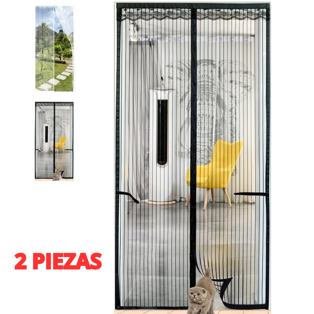 2pz Cortina Mosquitera Magnetica 100x210CM