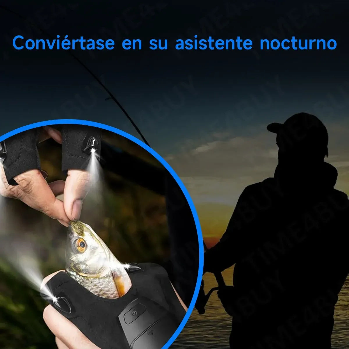 2 Pares Guantes con Linterna Led
