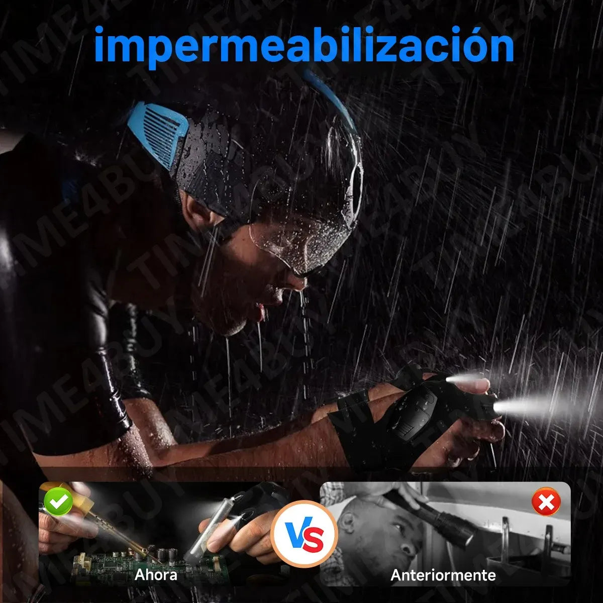 2 Pares Guantes con Linterna Led