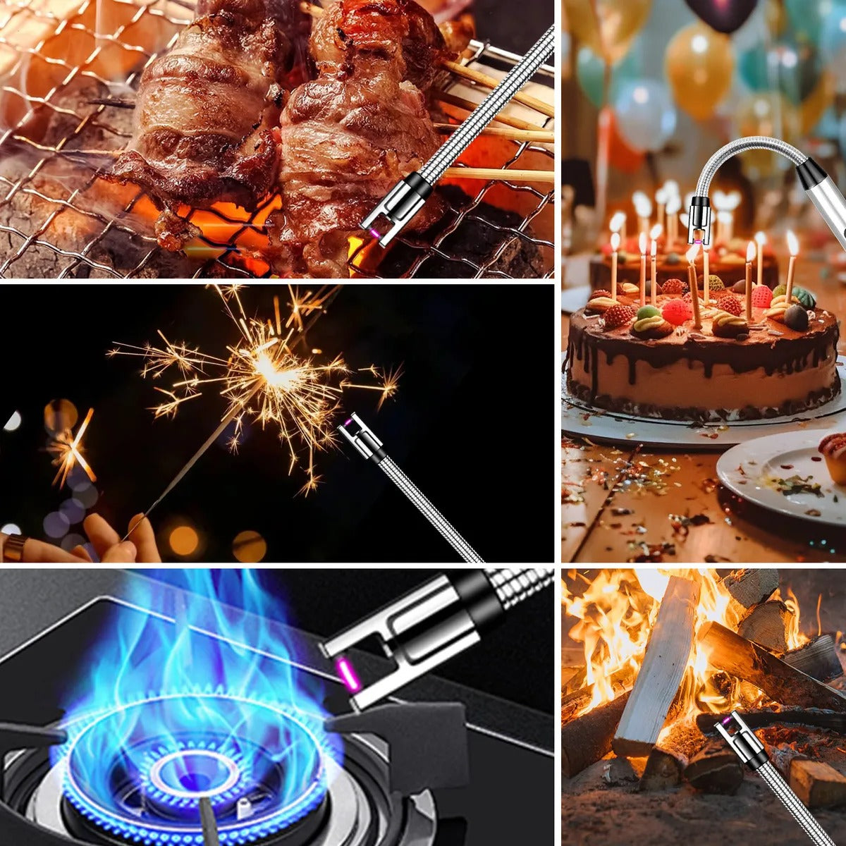 2x1 Encendedor Eléctrico Portátil Recargable