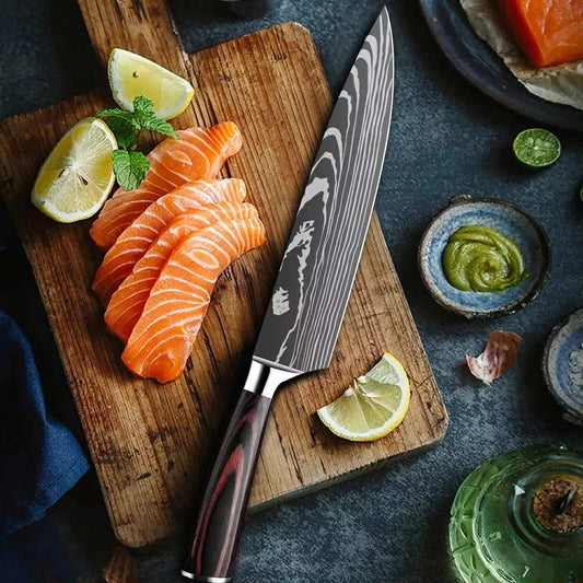 Cuchillo acero de Damasco