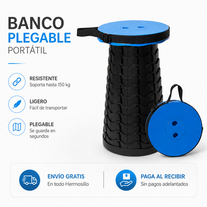 Banco Plegable Retractil Portatil