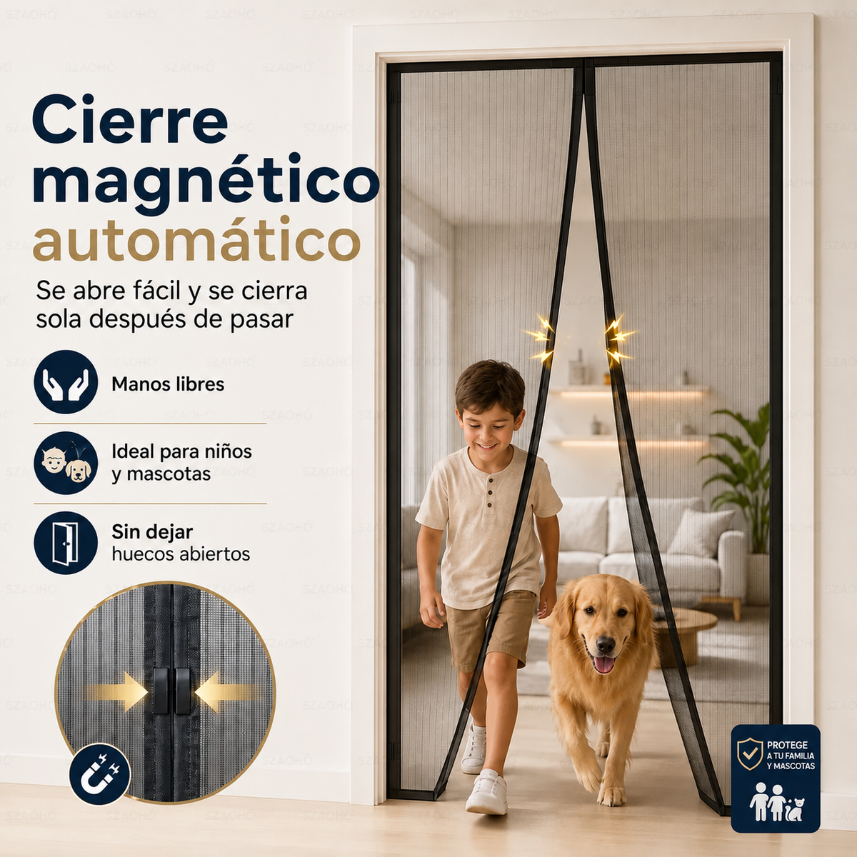 2 Cortinas Mosquiteras para Puerta 100x210cm