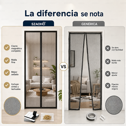 2 Cortinas Mosquiteras para Puerta 100x210cm