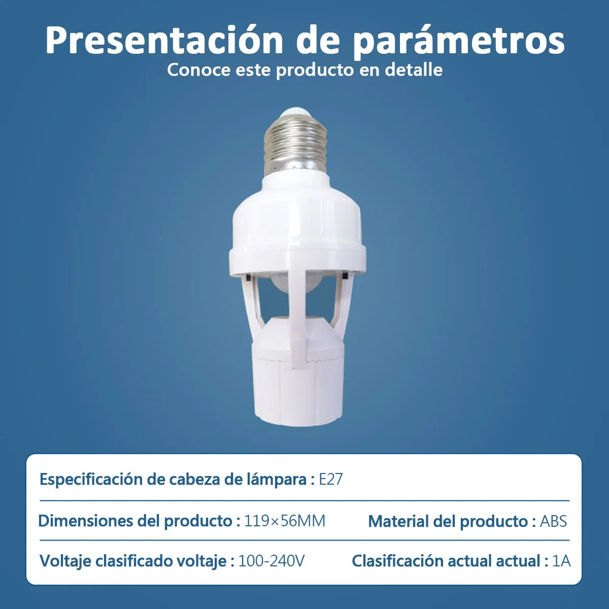 4 Socket con sensor de movimiento
