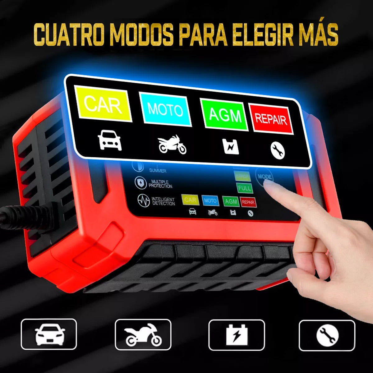 Cargador inteligente para baterias 12V