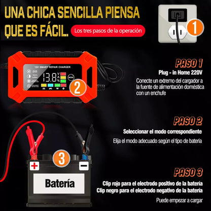 Cargador inteligente para baterias 12V