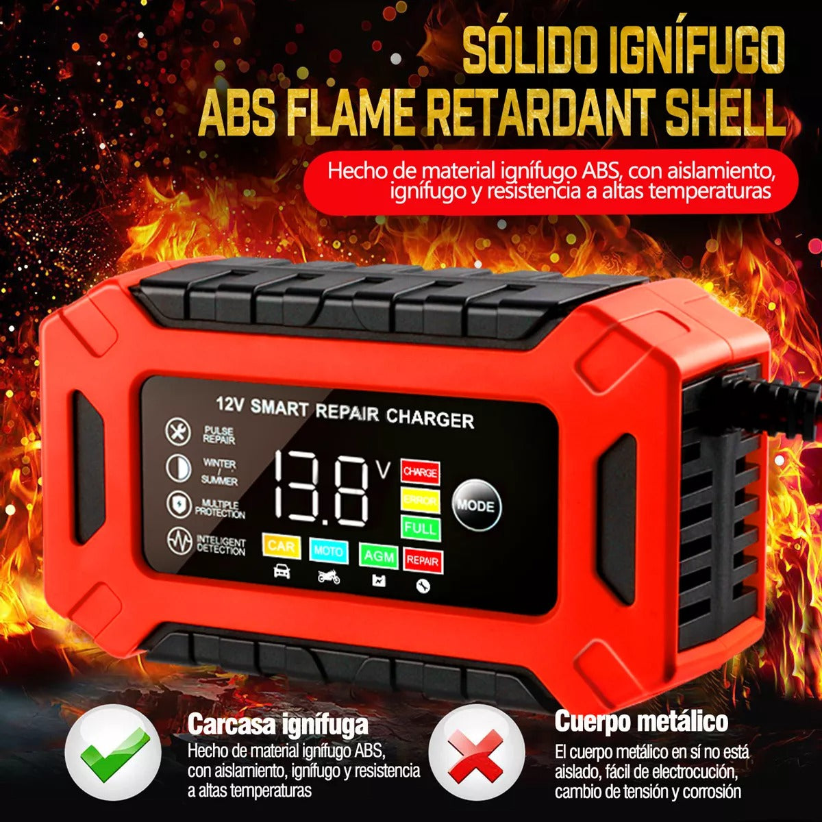 Cargador inteligente para baterias 12V