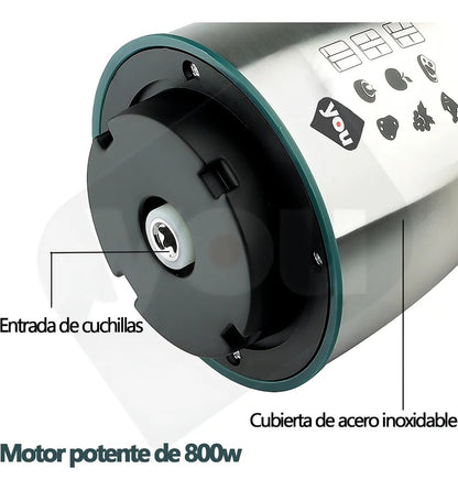 Procesador De Alimentos Con 4 Cuchillas 2L