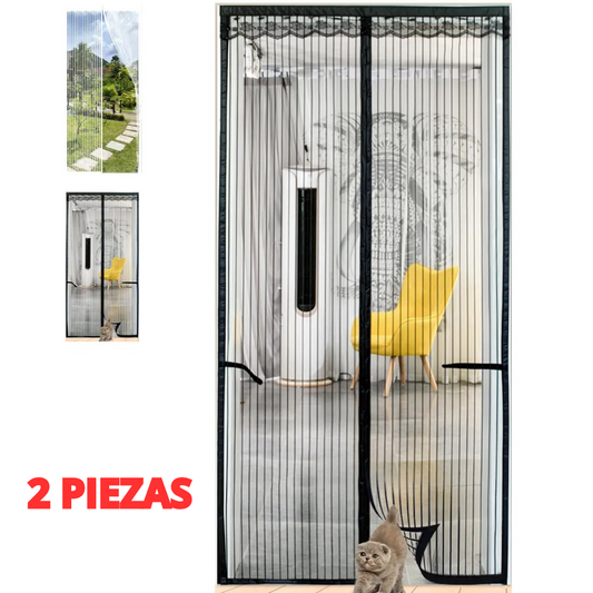 2pz Cortina Mosquitera Magnetica 100x210CM