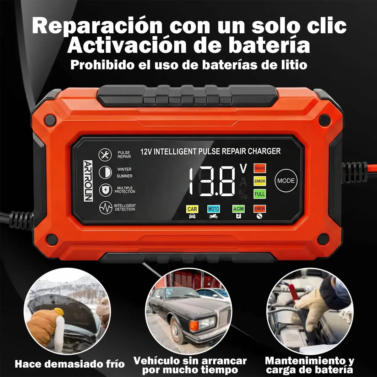 Cargador de Baterías Inteligente 12V 6A