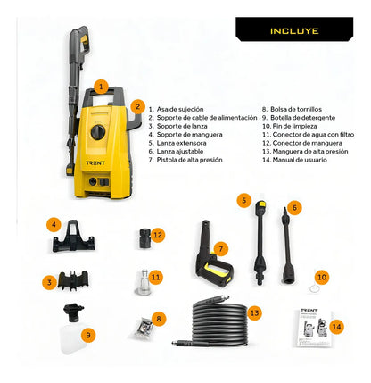 Potente Hidrolavadora Electrica 1600psi