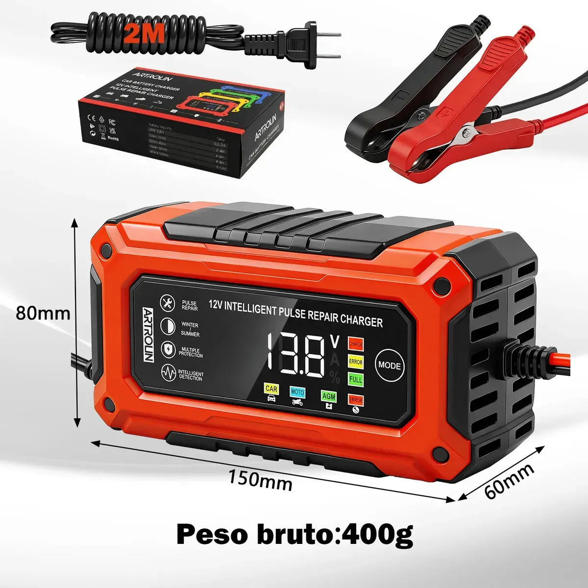 Cargador de Baterías Inteligente 12V 6A