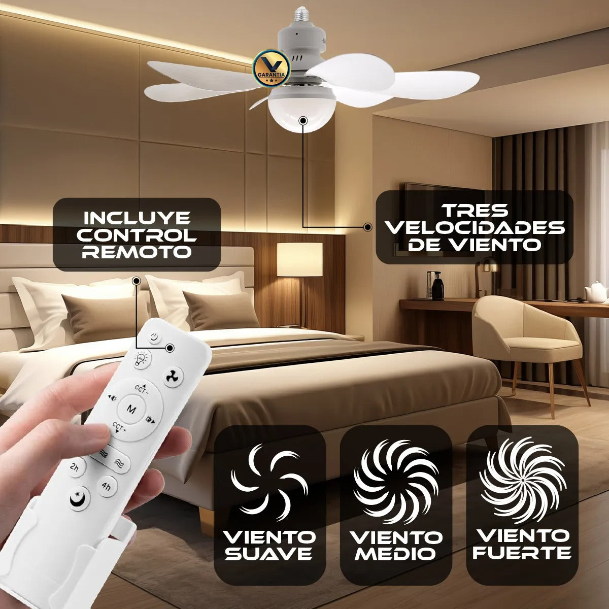 Foco Ventilador 6 Aspas Potente