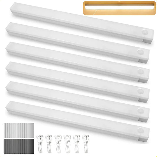 6pz Luces Sensor Movimiento Recargables