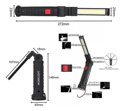 2x1 Luces de Trabajo LED Plegables de 800 LM