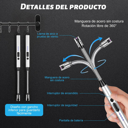 2x1 Encendedor Eléctrico Portátil Recargable