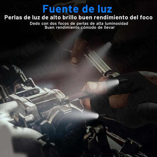 2 Pares Guantes con Linterna Led