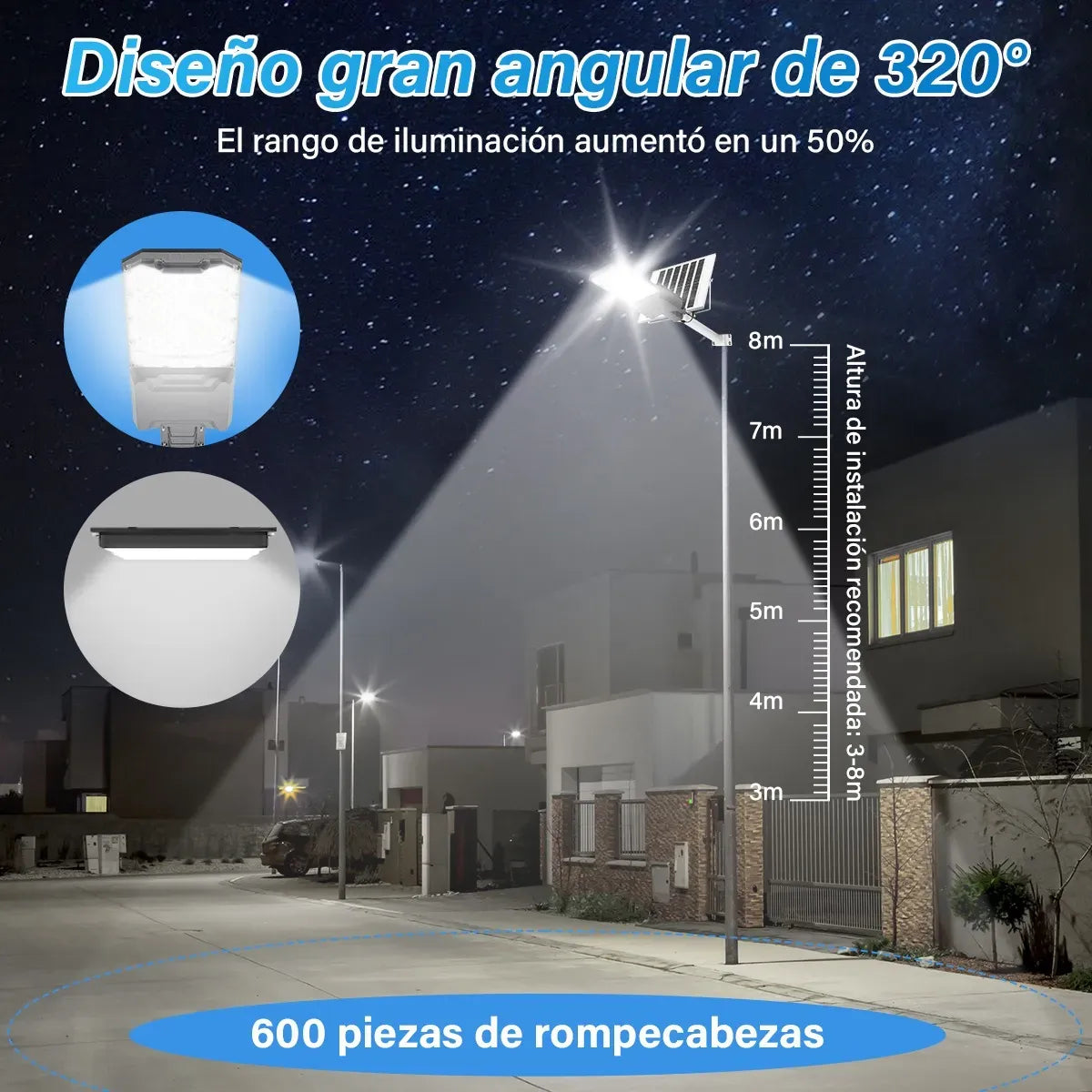 Lámpara Led Solar Exterior 8000W Super Potente