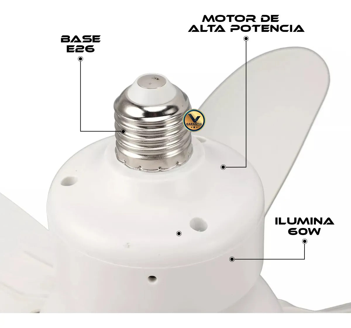 Foco Ventilador 6 Aspas Potente