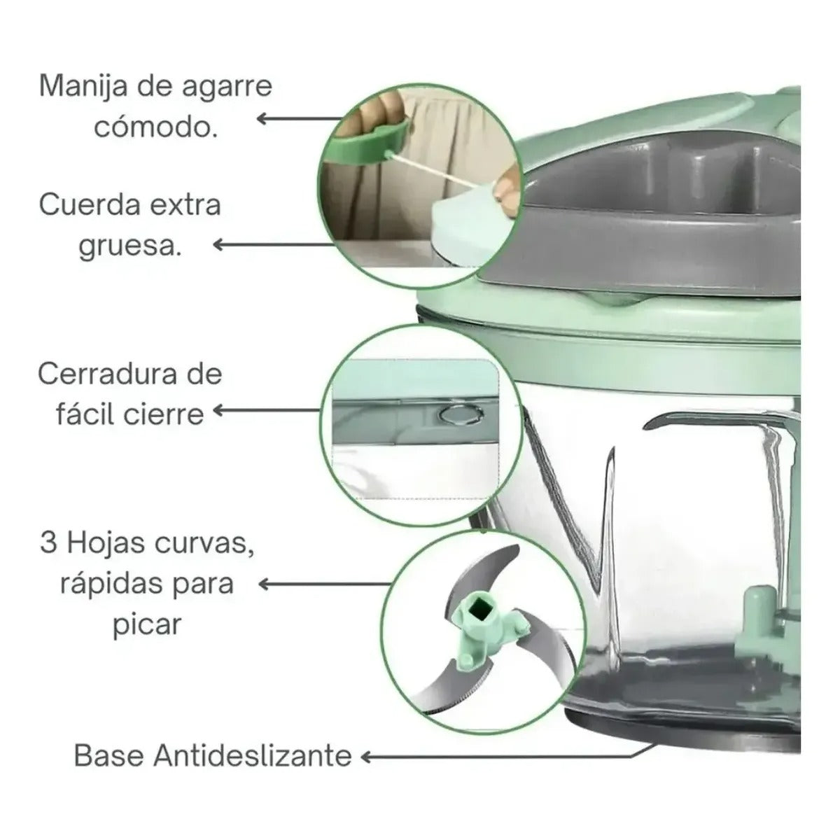 Cortador Manual de Verduras y Carne 500ml