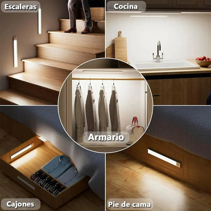 6pz Luces Sensor Movimiento Recargables