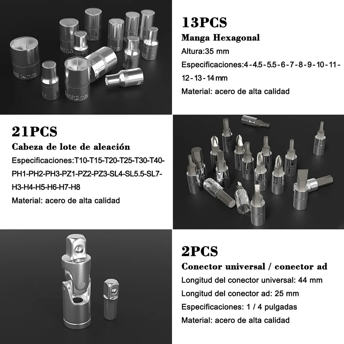 Juego de Herramientas 46 Piezas Alta Calidad