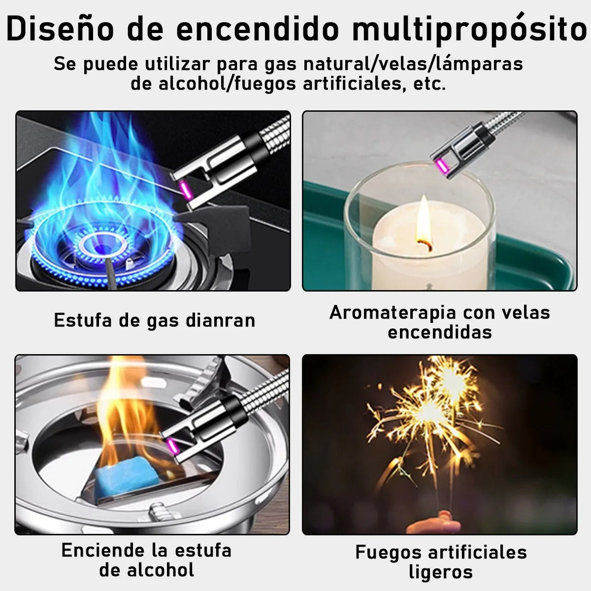 2x1 Encendedor Eléctrico Portátil Recargable