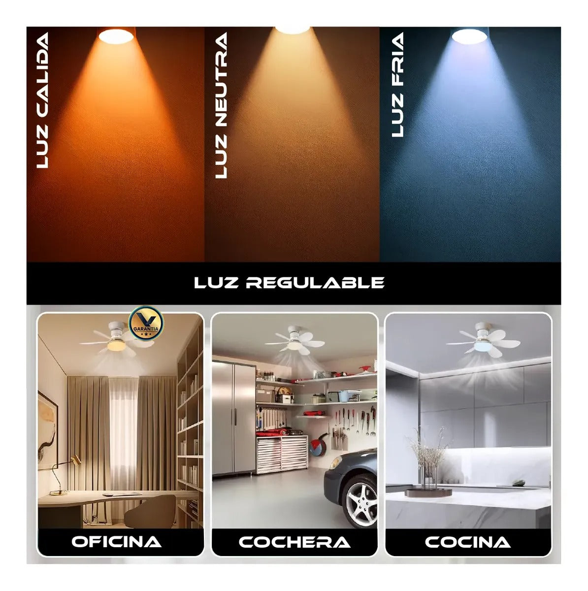 Foco Ventilador 6 Aspas Potente