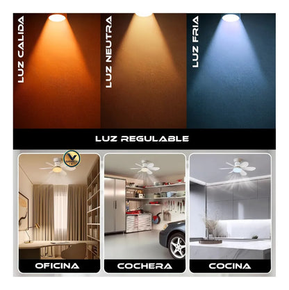 Foco Ventilador 6 Aspas Potente