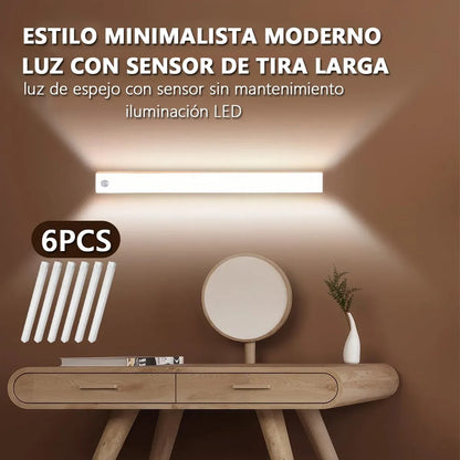 6pz Luces Sensor Movimiento Recargables
