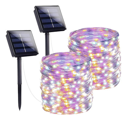 2x1 Luces Solares Navideñas 32 metros