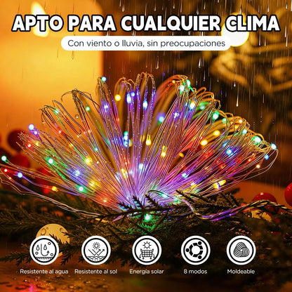 2x1 Luces Solares Navideñas 32 metros
