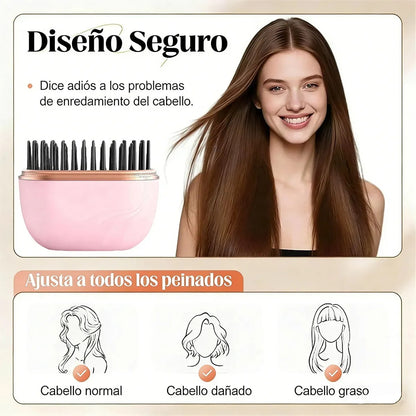Mini Cepillo Alisador Recargable