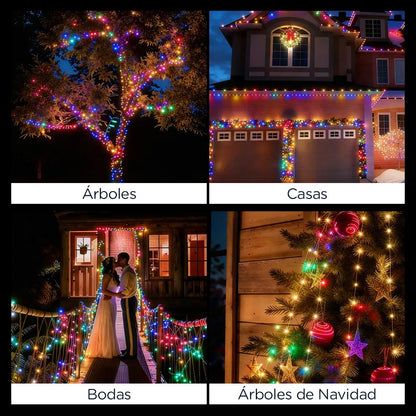 2x1 Luces Solares Navideñas 32 metros