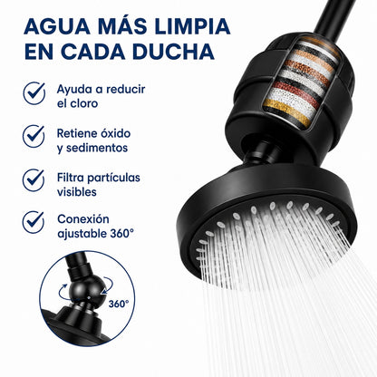 Cabezal con Filtro Alta Presion para Baño