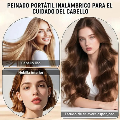 Mini Cepillo Alisador Recargable