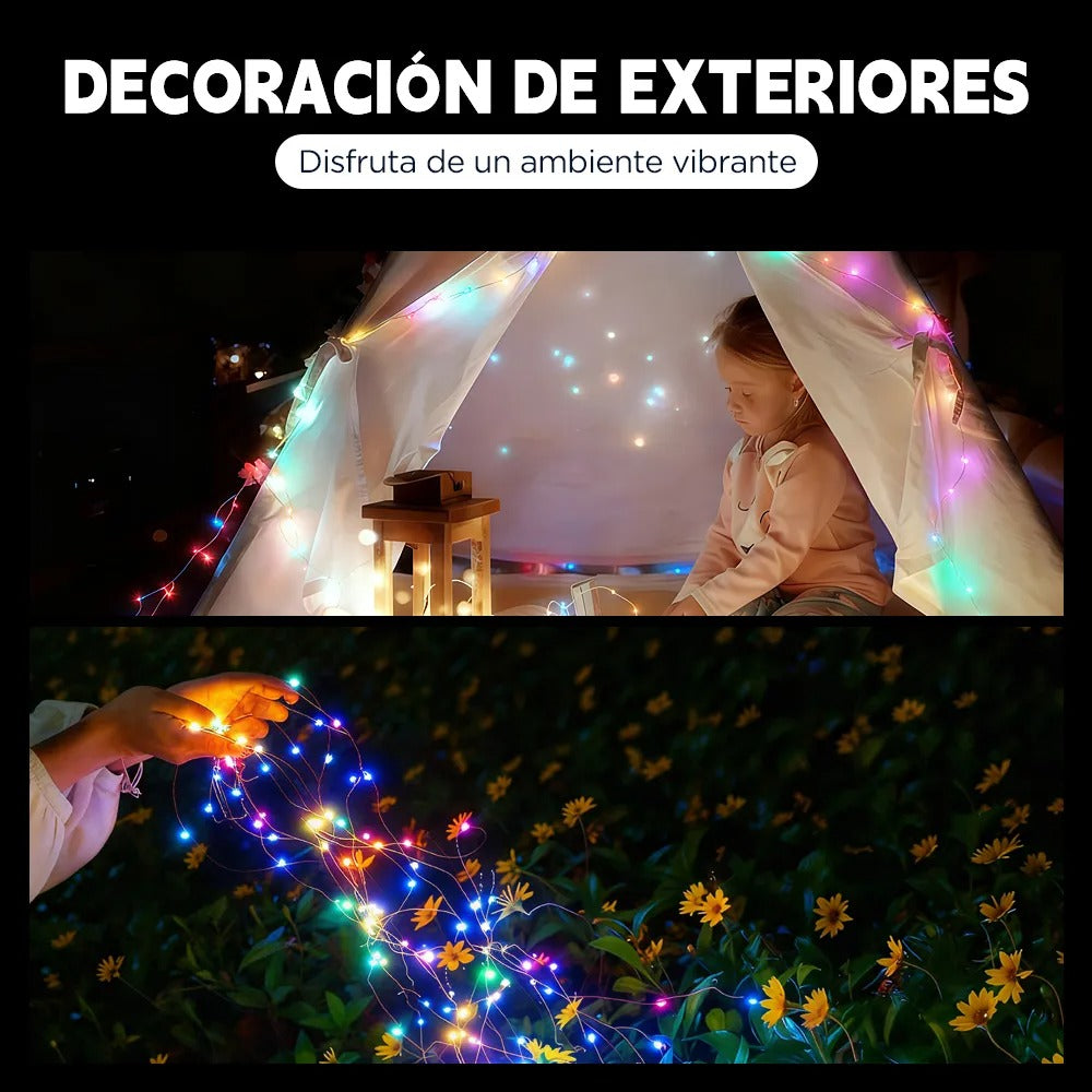 2x1 Luces Solares Navideñas 32 metros