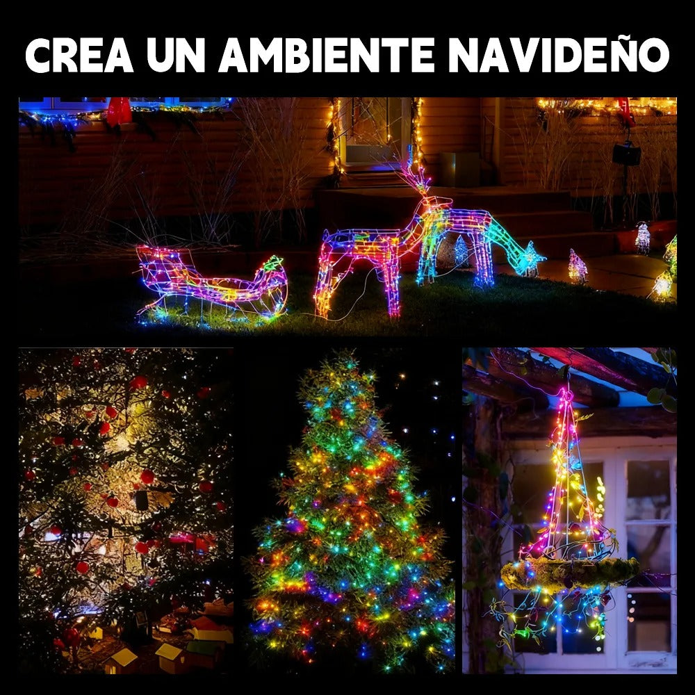 2x1 Luces Solares Navideñas 32 metros