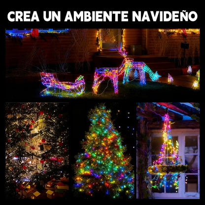2x1 Luces Solares Navideñas 32 metros