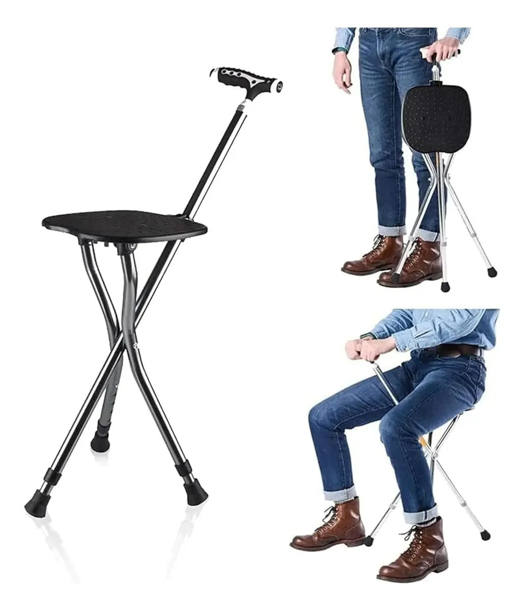 Baston con Asiento Plegable