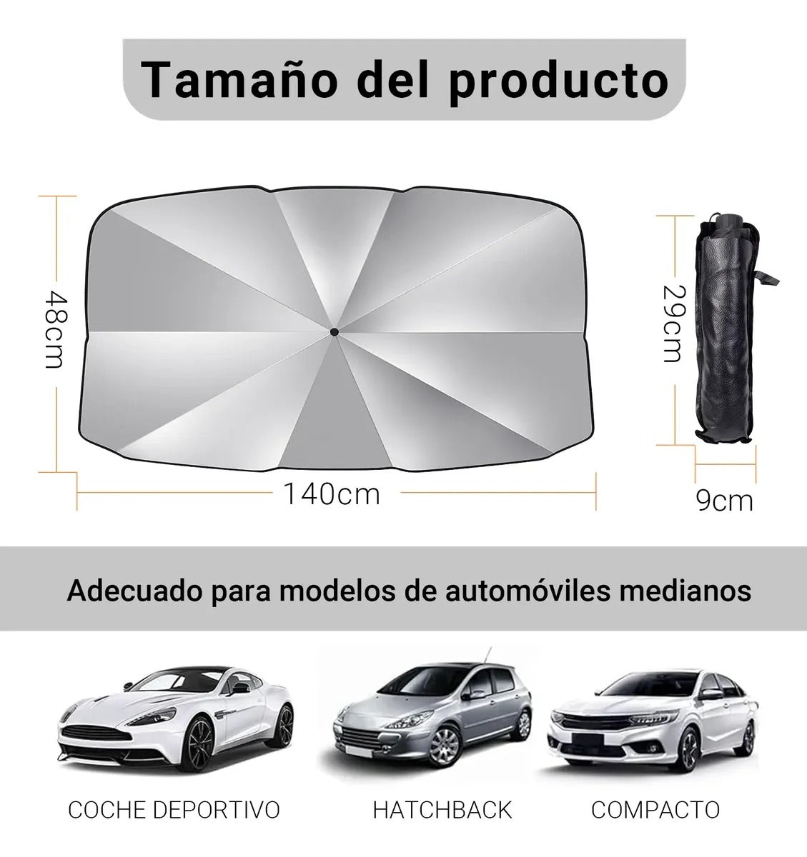 Parasol tipo Sombrilla para Carro