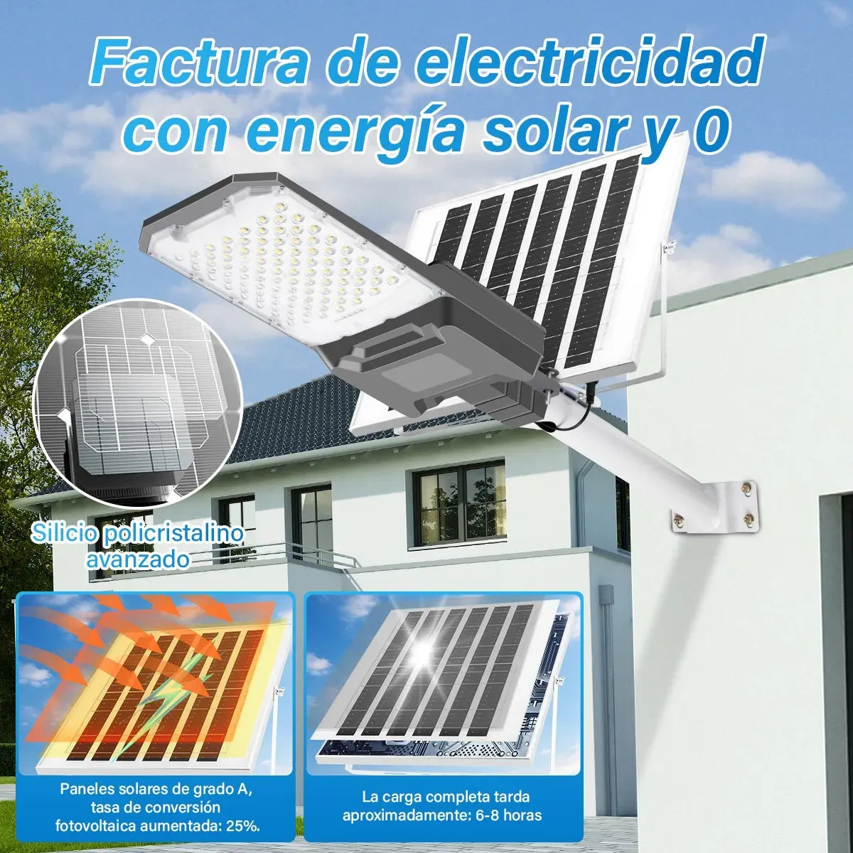 Lámpara Led Solar Exterior 8000W Super Potente